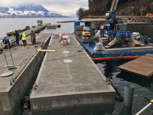 Bootshafen Felsenegg AG, Hafenmole Gersau