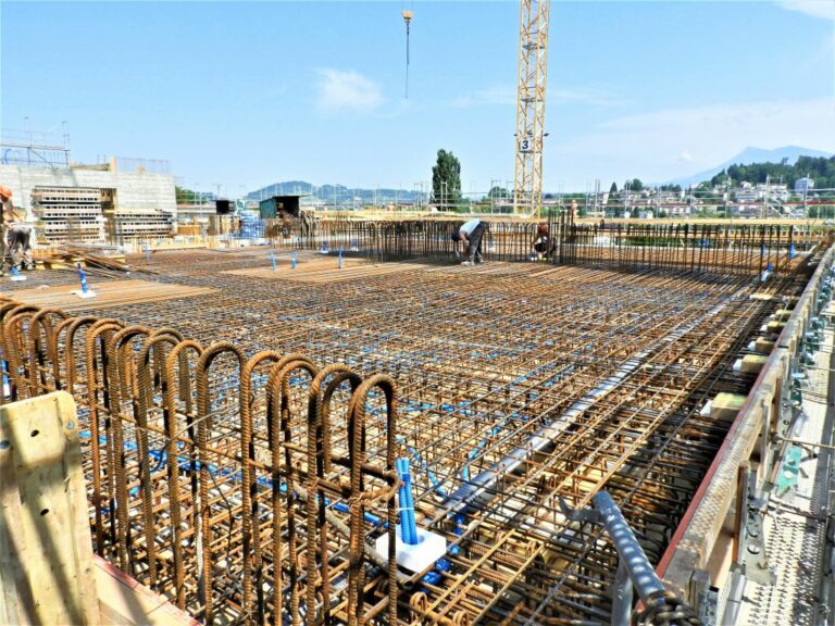 Deckenschalung mit Armierung