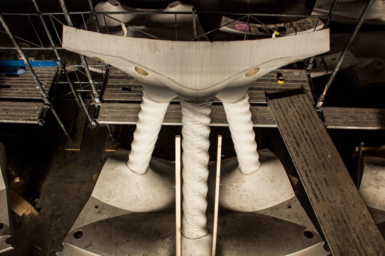 Zusammensetzen der einzelnen Elemente in einer Halle